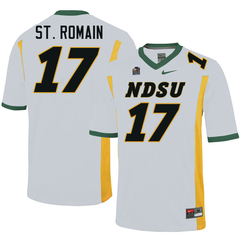 North Dakota State Bison #17 Isiah St. Romain College Football Jerseys Stitched-White